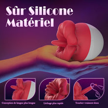Charger l'image dans la galerie, Vibromasseur pour Femme Clitoridien Puissant Sex Toys avec 10 Modes de Vibration, Sex Toýs Femme Léchage de Langue Sex Toýs Couple, Vibromasseurs Feminin Silencieux de Clitoris et Point G