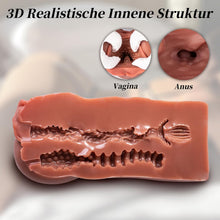 Charger l'image dans la galerie, Masturbateur pour hommes - 2 en 1 Poche Chatte Grande avec Vagin 3D Clitoris Anal Poche Chatte Masturbateurs Double Canal Portable Érotique Sex Toy pour Hommes Solo
