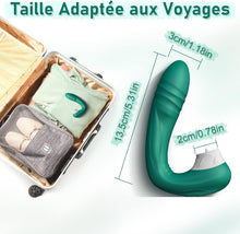 Charger l'image dans la galerie, Vibromasseur en Silicone Point G pour Femme,Clitoris Vibrator avec 10 Modes de Poussée et de Léchage,Étanche Jouets Sexuels Rechargeables avec Stimulation Anale pour Couple, Adultes