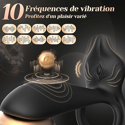 Anneau Penien - Anneau Homme Vibrant Sex Toýs Couple Homme, 10 Modes Sextoyse Homme Sex Toys, Anneaux de Pénis Sextoyse Couple Plaisir, Sex Toyspour Pour Homme, Anneau Vibrant Pénis Clitoridienne
