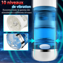Charger l'image dans la galerie, Masturbeuse Homme，Masturbateurs Masculins，Avec 10 Modes de Vibration et 5 Modes de Succion ，Piston Rétractable et rotatif au Niveau du Gland，Masturbateur Automatique