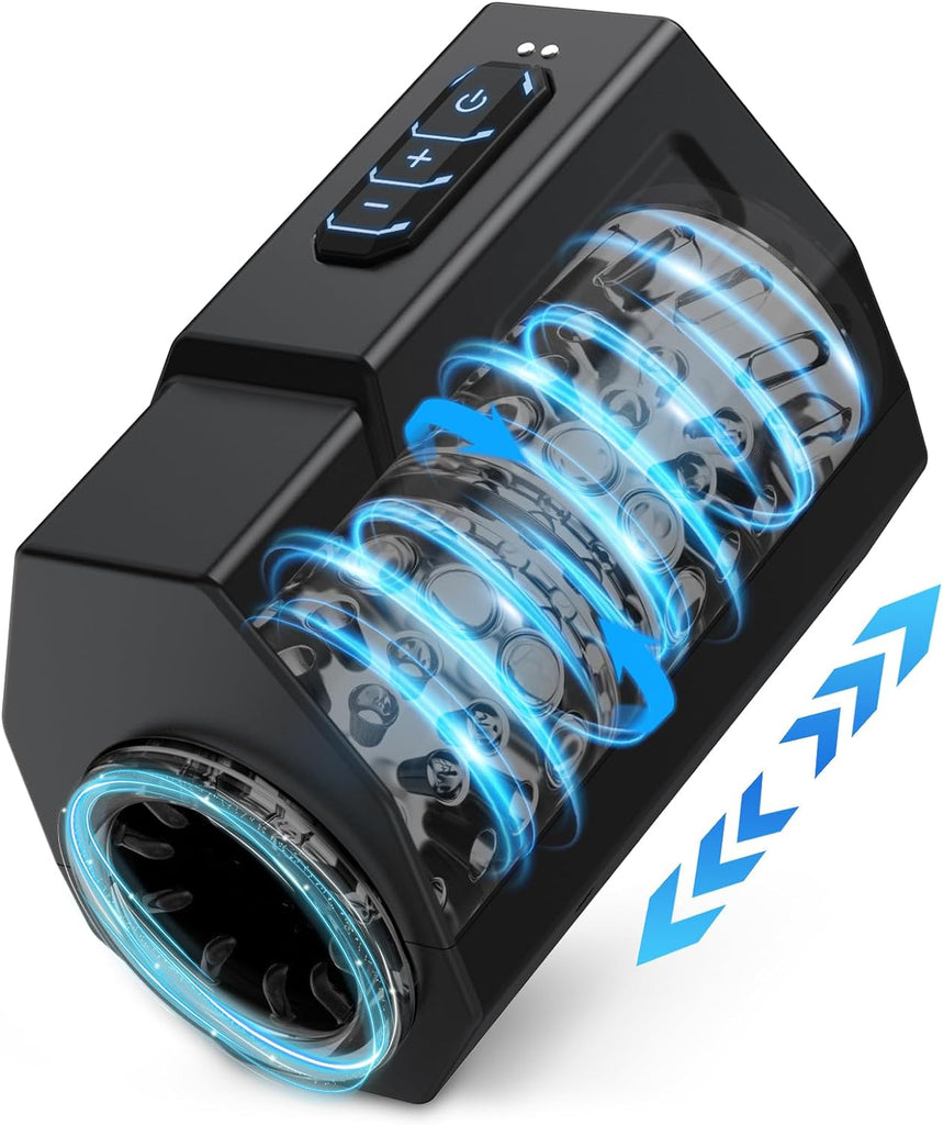 Masturbateurs Masculin Automatique,Sextoyse Homme Sex,Avec 5 Modes Télescopiques Et Rotations,7 Vitesses Commutables,Pour Stimulation de Pénis Jouets Sexuels pour Hommes,Sextoyse Couple Plaisir Homme