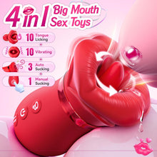 Charger l'image dans la galerie, 4 IN 1 Mouth Sucking Vibrator Rose Sex Toy