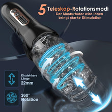 Charger l'image dans la galerie, Masturbateurs Masculins Sex Toys,Masturbâteur Homme Mains Libres 10X5 Mode de Vibration &amp; Rotation Télescopique,Vaginette Sextoyse Homme Sex Masturbateur Homme