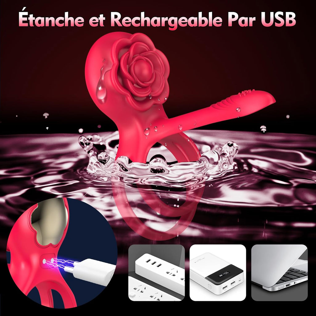 Sex Toys Anneaux de Pénis Set - 3 en 1 Anneau Vibrant Pénis - Anneau Homme Sextoyse Couple Plaisir 10 Modes Vibromasseurs Pour Homme Cockringe Sextoyse Homme Sex