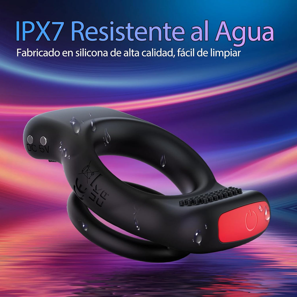 Anneau Penien - Anneau Homme Vibrant Sex Toys, Anneaux de Pénis Sex Toýs Couple Vibromasseurs pour Homme, Double Anneau Pénis avec Télécommande et APP, Stimulateur Clitoridien pour Couple Sex Toy