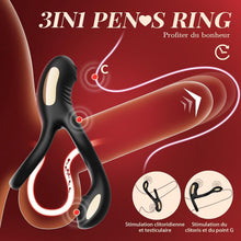 Charger l'image dans la galerie, Sex Toys Anneau Penien - Anneau Homme Sex Toýs Couple Homme, Anneau Vibrant Pénis Clitoridienne Sextoyse Couple Plaisir 10 Modes Vibration, Anneaux de Pénis Sextoyse Homme Sex Jouet Sexualité Couple