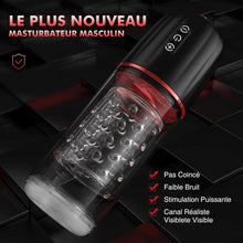 Charger l'image dans la galerie, Masturbâteur Homme Mains Libres Vibromasseur Sextoy Homme, 7 Télescopiques &amp; Rotation Masturbateur Automatique Masculin Sextoyse Homme Sexmasturbâteur, 3D Soft Vaginette Masturbâteur Succion Sex Toys