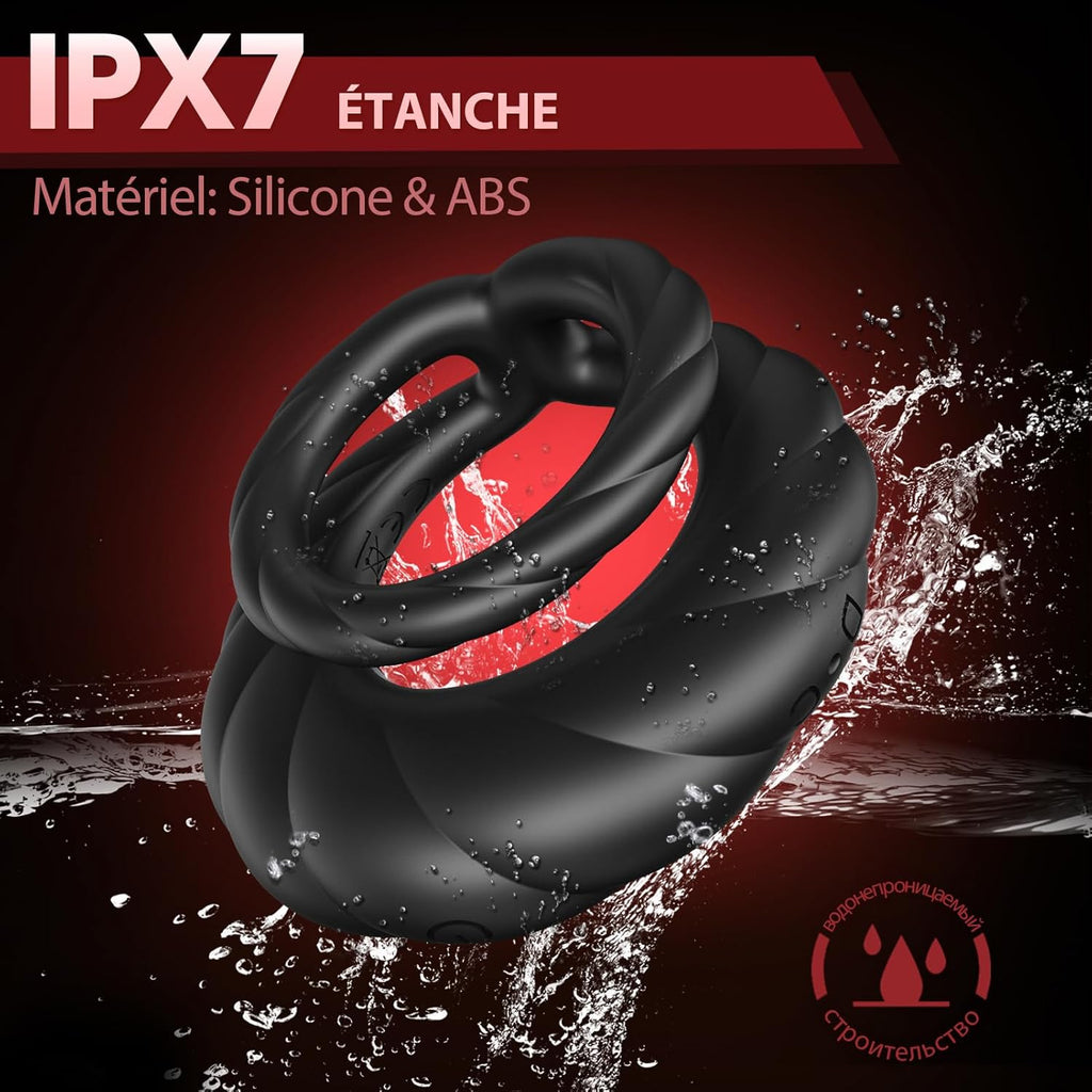 Anneau Penien - Anneau Homme Vibromasseurs Sex Toýs Femme, 10 Modes Sextoyse Homme Sex Anneaux de Pénis Sex Toys, Sextoyse Couple Plaisir Cockring, Sex Toyspour Pour Homme Cockringe Homme