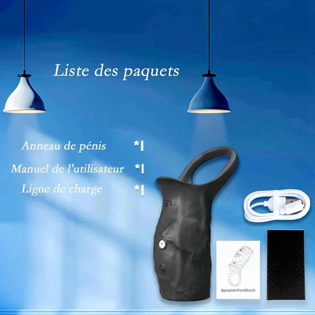 Anneau Homme Vibrant Sex Toýs Couple, 10 Modes Sextoyse Homme Sex Toys, Sex Toyspour Pour Homme, Anneau Vibrant Pénis Clitoridienne, Anneaux de Pénis Sextoyse Couple Plaisir