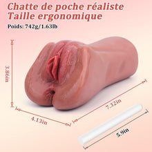 Charger l'image dans la galerie, 2 EN 1 Masturbeuse Homme Masturbateur Réaliste, Poche Chatte Réaliste Vaginette Silicone Anal Sex Toy Masturbateurs Masculins Sextoyse