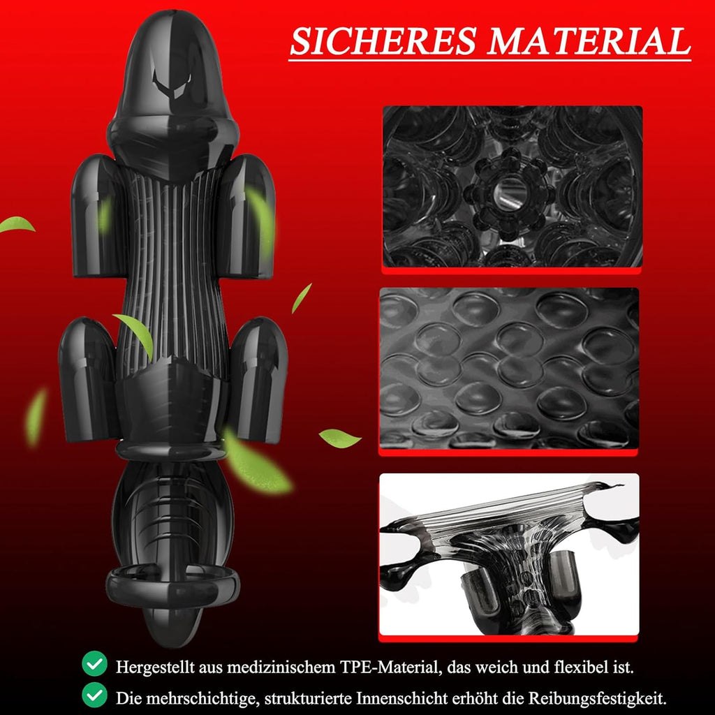 Masturbeuse Homme Sex Toýs avec 10 Modes de Vibrations Vaginette Ultra Réaliste Masturbateurs Masculins Mains Libres Éjaculation Retardée Jouet Sexuels pour Hommes