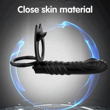 Charger l'image dans la galerie, Double Penetrateur Couple Ṥexťờyse Couple Plḁiśir Anneau Vibrant Homme ＰéNIS Pour Couple Stimulateur Femme Ｃlitờridièn Masculin Silen KVD10