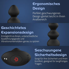 Charger l'image dans la galerie, Vibromasseur anal pour débutants, Avec 16 modes de vibration et 5 perles anales de tailles et télécommande, jouets sexuels pour couples femmes hommes plug anal masseur stimulant