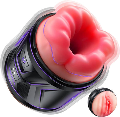 Masturbation pour hommes - Masturbateur, simulateur réaliste de fellation vaginale, sextoy pour hommes, vagin artificiel de poche, 10 modes de vibration