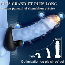 Charger l'image dans la galerie, Anneaux de Pénis Vibrant Sex Toýs Homme - Anneau Vibrant Pénis Homme avec Vibrateur Boule Réglable 360° Anneau Penien - Anneau Hommes Sextoyse Couple Plaisir 10 Mode Vibromasseurs Pour HommeCockring