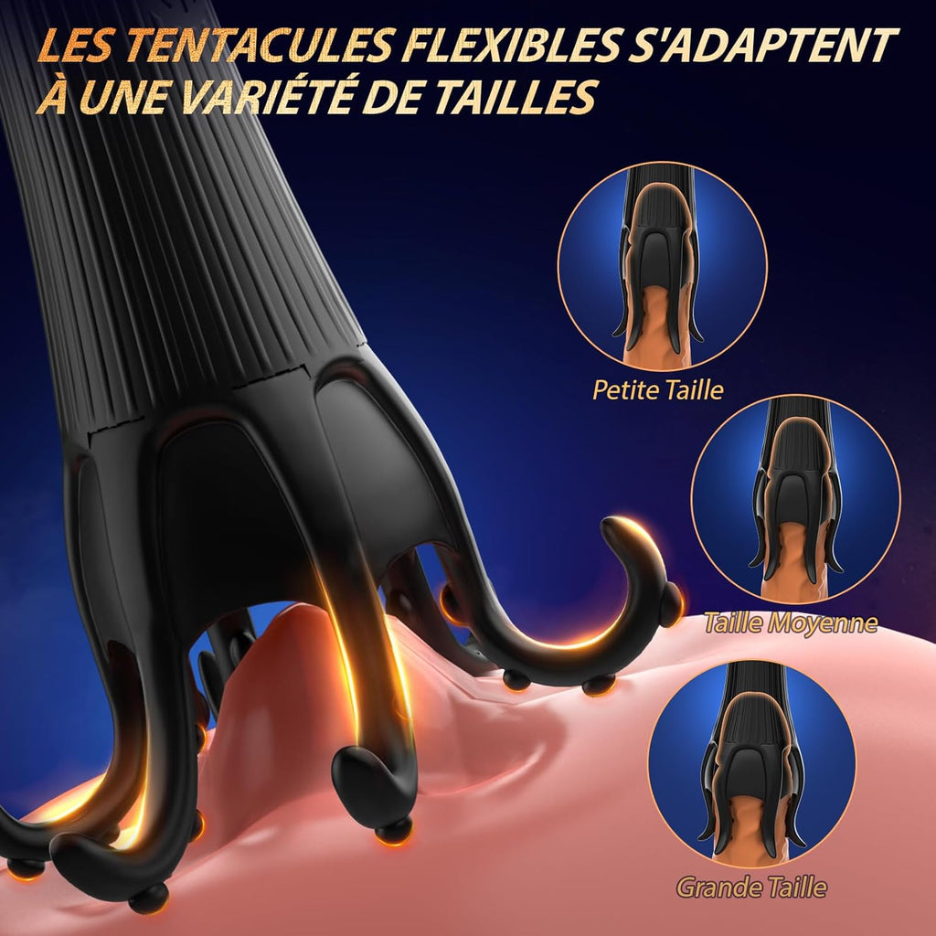 Masturbateurs Masculins Sex Toýs Homme, Tagnaff Masturbâteur Homme Mains Libres 10 Modes de Léchage et Vibration, Masturbateur Automatique Vibromasseur Sexetoyhomme 36 Pastilles de Massage Connexion