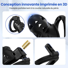 Charger l'image dans la galerie, Sex Toýs Homme Couple Cage de Chasteté Pénis avec Chastity Cage Plug,Harnais Réglable et Ceinture de Chasteté avec Anneaux de 3 Tailles avec Accessoires de bondage BDSM