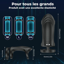 Charger l'image dans la galerie, Anneaux de Pénis Sex Toys, Silicone Anneau Penien - Anneau Homme Vibrant avec 9 Modes de Vibration pour homme, Cockring Sex Toýs Couple à Distance, Jouets Pour Améliorer les Performances Sexuelles