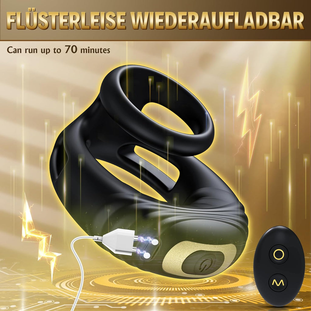Jouet Sexuel Pour Couple, Anneau PéNien, Jouet Sexuel Pour Homme, Vibrateur à Double Anneau PéNien Avec TéLéCommande, Anneaux PéNiens, Anneau PéNien D'éRection, Jouet Sexuel Pour Femme, Homme