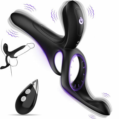 Sex Toys Anneau Penien - Anneau Homme Sextoyse Couple Plaisir, Vibromasseurs Sextoyse Homme Sex avec 9 Modes de Vibration, Anneau Vibrant Pénis Clitoridienne Sex Toyspour Pour Homme