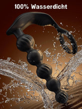 Charger l'image dans la galerie, Plug anal masseur de prostate, anneau phallique avec 10 modes de vibration, stimulation de la prostate avec 5 boules anales, jouets sexuels étanches pour couples