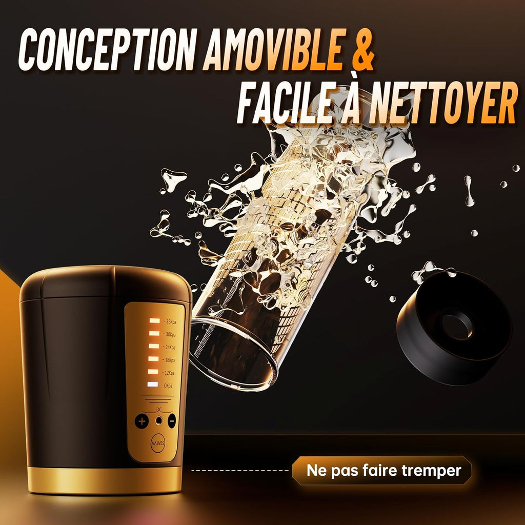 Pompes à Pénis Masturbateur Sex Toýs Homme - Masturbâteur Homme Mains Libres avec 5 Succions et 6 Anneaux Péniens, Pompe a Penisse Électrique pour Agrandir son Pénis Masturbateurs Masculins Sex Toys
