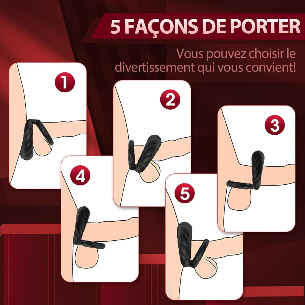 Anneau Penien - Anneau Homme Vibromasseurs Sex Toýs Femme, 10 Modes Sextoyse Homme Sex Anneaux de Pénis Sex Toys, Sextoyse Couple Plaisir Cockring, Sex Toyspour Pour Homme Cockringe Homme