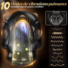 Charger l'image dans la galerie, Bouche Sexy Masturbateurs Masculins, Sex Toýs Homme Vaginette Ultra Réaliste Masturbateur avec 10 Modes de Vibration, Masturbateur Automatique Enveloppé à 360° Penisse Vibromasseur Homme Sex Toys