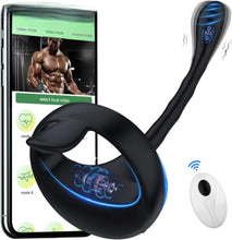 Charger l'image dans la galerie, Sextoys plug anal - 5 EN 1 APP Masseurs de Prostate Vibrant avec Anneaux de Pénis - 10 Modes de Vibration -Télécommandé -Jouets Sexuels pour la Stimulation Anale Couple, Étanche