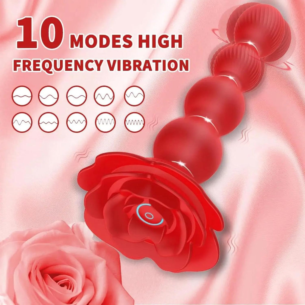 Plug anal anal Vibromasseur godemichet Anal rotatif à 360 degrés, avec 10 modes rotatifs et vibrants, en forme de Machine sexuelle, perles anales, jouets sexuels Pour pour femmes et hommes