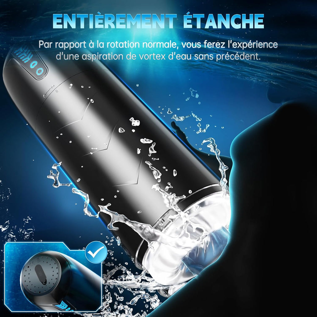 Masturbeuse Homme Sex Toys, Masturbateurs Masculins Mains Libres avec 7 Modes d'aspiration et 7 Modes de Rotation, Masturbateur Homme Automatique Vaginette Ultra Réaliste Sextoyse Homme Sex Sex Toys