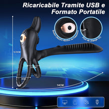 Charger l'image dans la galerie, Anneau Homme Vibrant 4 in 1 Sextoy Anneau Vibrant Pénis Vibromasseur Clitoridienne 10 Modes Anneaux de Pénis Sextoyse Couple Plaisir Cockring Vibro Sex Toys