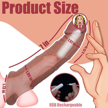 Charger l'image dans la galerie, 8 Inch Vibrating Penis Sleeve with 10 Vibration Modes