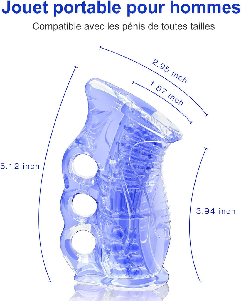 Trainer D'Endurance en Silicone Bleu Doux avec Plusieurs Petits Trous pour Une Prise Facile De L'éQuipement De Remise en Forme