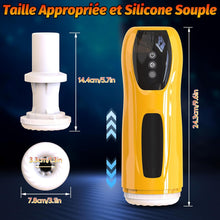 Charger l'image dans la galerie, Electric Masturbateurs Masculins Automatique Électrique Sextoyse Homme Sex, 7 Télescopique + Vibrations Masturbeuse Va et Vient, Mains Libres