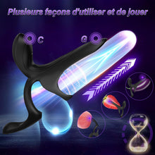 Charger l'image dans la galerie, Sex Toys Anneau Penien - Anneau Homme Sextoyse Couple Plaisir, Vibromasseurs Sextoyse Homme Sex avec 9 Modes de Vibration, Anneau Vibrant Pénis Clitoridienne Sex Toyspour Pour Homme