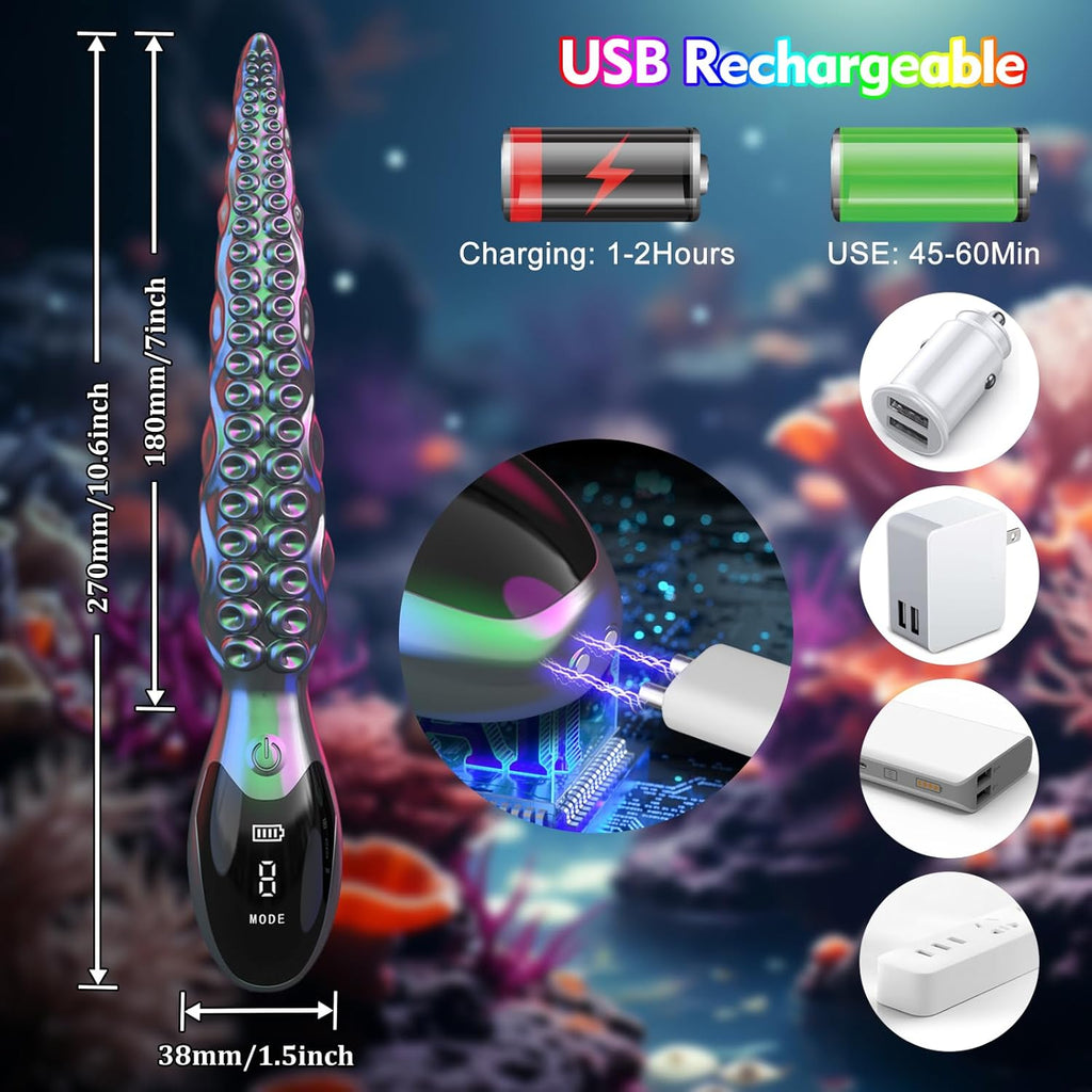 Vibromasseur Femme Clitoridien Puissant Avec 9 Modes de Vibration & Écran LED,Gode Vibro Masseur Plug Anal Sex Toys Couple,Gode Vibro Masseur Plug Femme Débutante.