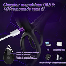 Charger l'image dans la galerie, Sex Toys Anneau Penien - Anneau Homme Sextoyse Couple Plaisir, Vibromasseurs Sextoyse Homme Sex avec 9 Modes de Vibration, Anneau Vibrant Pénis Clitoridienne Sex Toyspour Pour Homme
