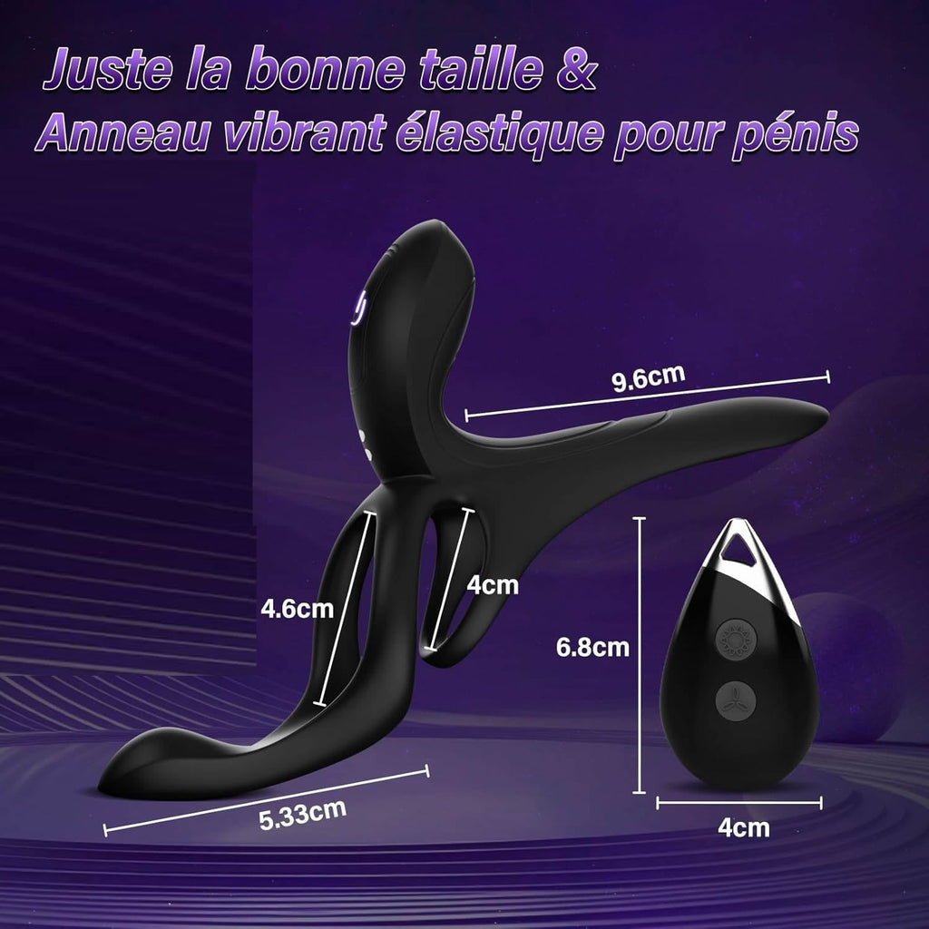 Sex Toys Anneau Penien - Anneau Homme Sextoyse Couple Plaisir, Vibromasseurs Sextoyse Homme Sex avec 9 Modes de Vibration, Anneau Vibrant Pénis Clitoridienne Sex Toyspour Pour Homme