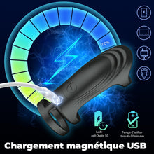 Charger l'image dans la galerie, Anneaux de Pénis Sex Toys, Silicone Anneau Penien - Anneau Homme Vibrant avec 9 Modes de Vibration pour homme, Cockring Sex Toýs Couple à Distance, Jouets Pour Améliorer les Performances Sexuelles
