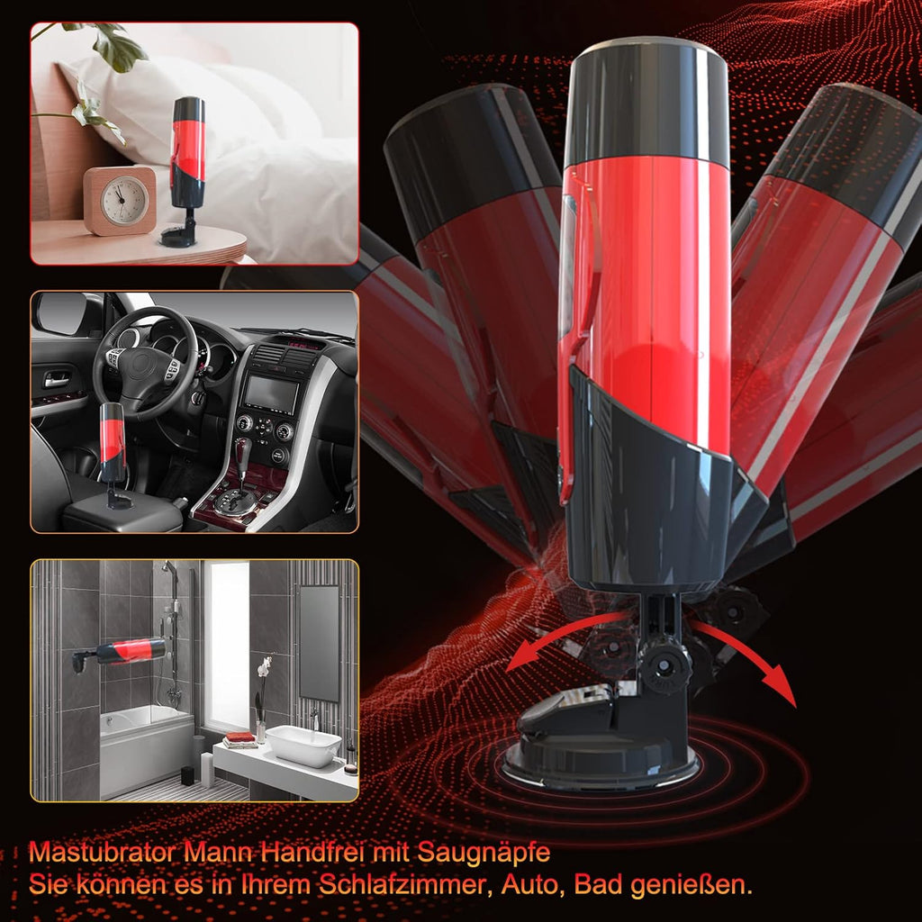 Masturbeuse Homme Sex Toys, Masturbateurs Masculins Mains Libres avec 7 Modes Télescopiques et Rotations, Sextoyse Homme Sex Masturbateur Homme