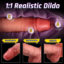 Charger l'image dans la galerie, 10.8 Inch 7 Thrust &amp; Vibration Huge Flexible Squirting Dildo