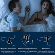Charger l'image dans la galerie, Anneaux de Pénis Vibrant Sex Toýs Homme - Anneau Vibrant Pénis Homme avec Vibrateur Boule Réglable 360° Anneau Penien - Anneau Hommes Sextoyse Couple Plaisir 10 Mode Vibromasseurs Pour HommeCockring