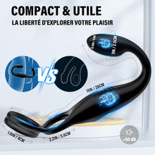 Charger l'image dans la galerie, Vibromasseurs Sex Toys Couple - Anneau Penien Homme Toýs Pénis Vibrant Retardant d'éjaculation avec 10 * 10 Modes de Vibration, Sextoyse Plug Anal pour Gay Stimulateur Prostate,Masculins Plugs Anus
