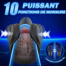 Charger l'image dans la galerie, Vibromasseur Pour Hommes Sex Toys, Vibromasseurs Sex Toýs Couple - Masturbateurs Masculins Mains Libres avec 10 Modes Morsure et de Vibration, Sextoy Homme Sex Toýs Homme Suceur Sextoys