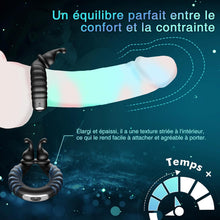Charger l'image dans la galerie, Sex Toys Anneau Penien - Anneau Homme Sextoyse Couple Plaisir, Anneau Vibrant Pénis Clitoridienne avec 10 Modes de Vibration, Anneaux de Pénis Sextoyse Homme Sex, Anneau Penien Sex Toyspour Pour Homme