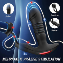 Charger l'image dans la galerie, Plug Anal Sextoyse Homme Sex, Vibromasseur Plugs Anals Sex Toys avec 7 fonctions de choc 7 Modes de Vibration avec anneau pénien stimulation de la prostate Sextoyse Couple Plaisir