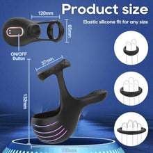 Charger l'image dans la galerie, Sextoy Homme avec Télécommande et Application,Anneau De P-ÊŇIs en Silicone,étanche réglable pénien avec Anneau testiculaire plaisir Couple
