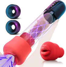 Charger l'image dans la galerie, Pompe à Pénis sex toýs homme Masturbateurs masculins avec 4 D'aspiration&amp; 6 modes entraînement,Vakuum pumpe pompe pénis Vibromasseurs avec Vaginette Silicone, Sextoy Homme Masturbateur